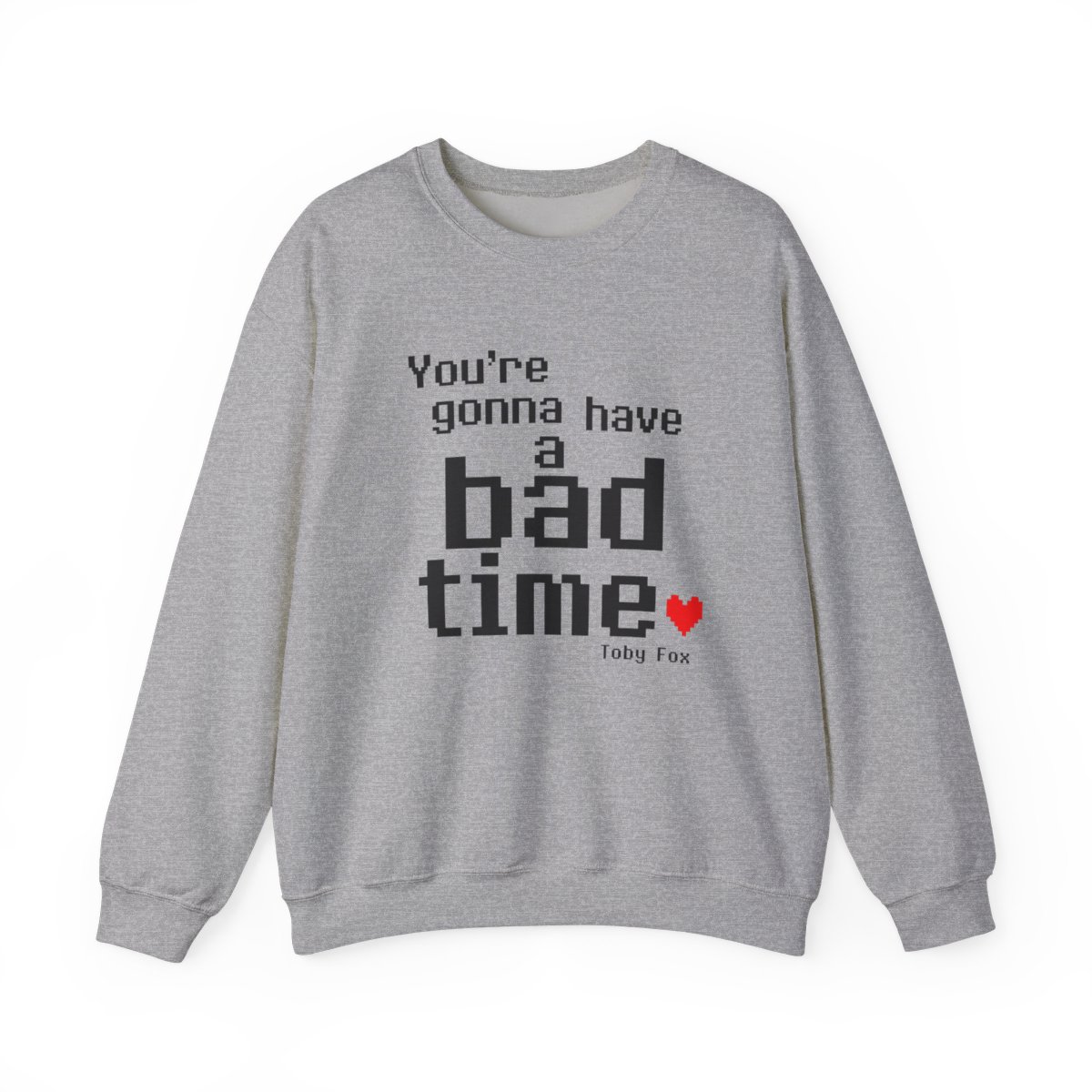 Undertale "re gonna have a bad time" Crewneck - alternate angle 3, merchandise